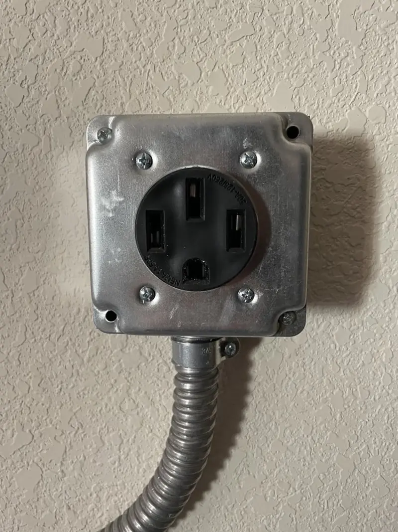 NEMA 14-50 outlet installed for Electrical Panel Upgrade in Glendale